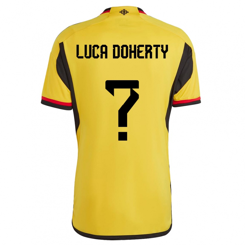 Kandiny Hombre Camiseta Irlanda Del Norte Luca Doherty #0 Blanco 2ª Equipación 24-26 La Camisa Chile