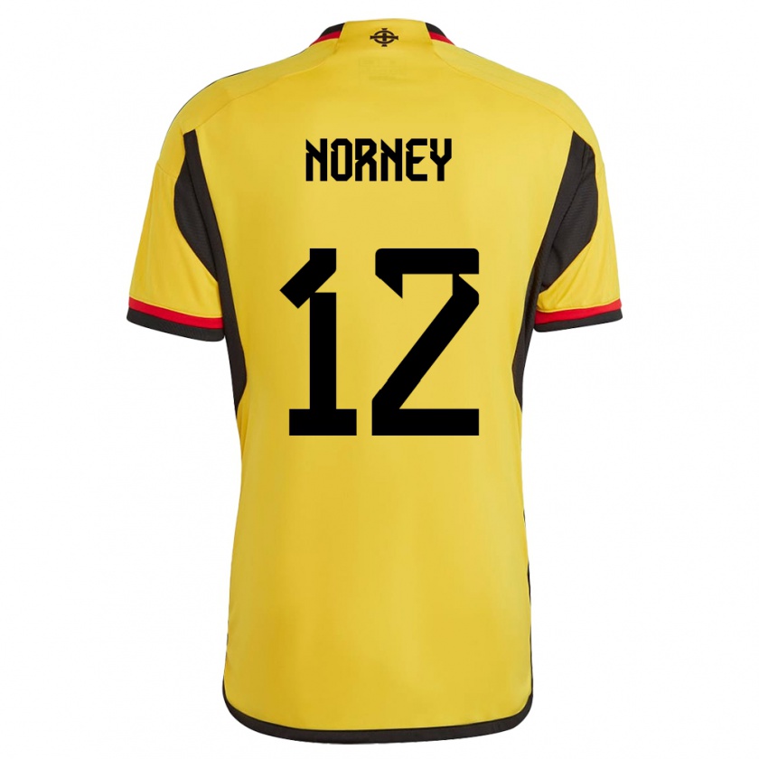 Kandiny Hombre Camiseta Irlanda Del Norte Rachael Norney #12 Blanco 2ª Equipación 24-26 La Camisa Chile