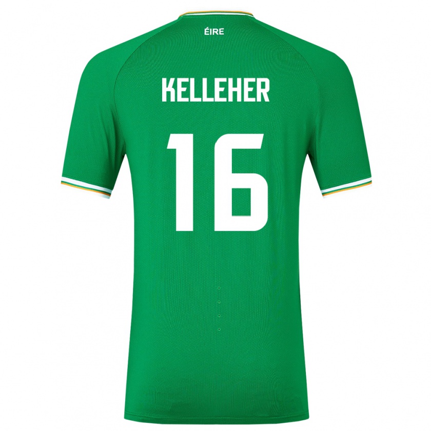 Kandiny Mujer Camiseta Irlanda Caoimhín Kelleher #16 Verde 1ª Equipación 24-26 La Camisa Chile