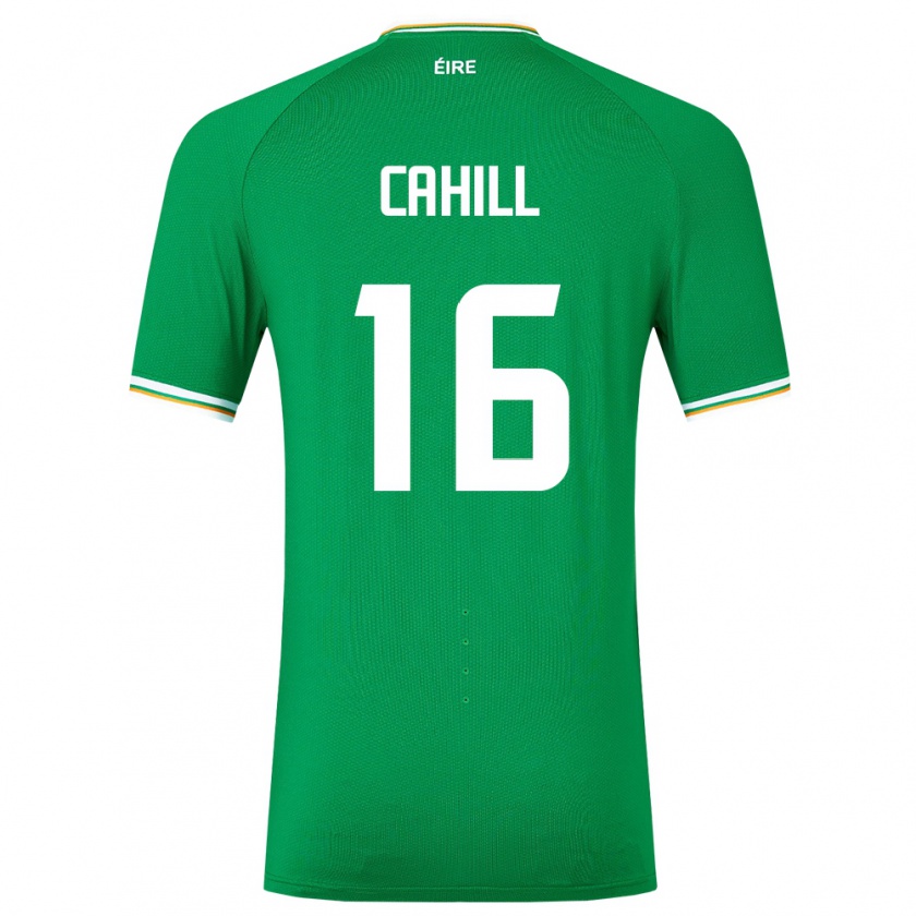 Kandiny Mujer Camiseta Irlanda Killian Cahill #16 Verde 1ª Equipación 24-26 La Camisa Chile