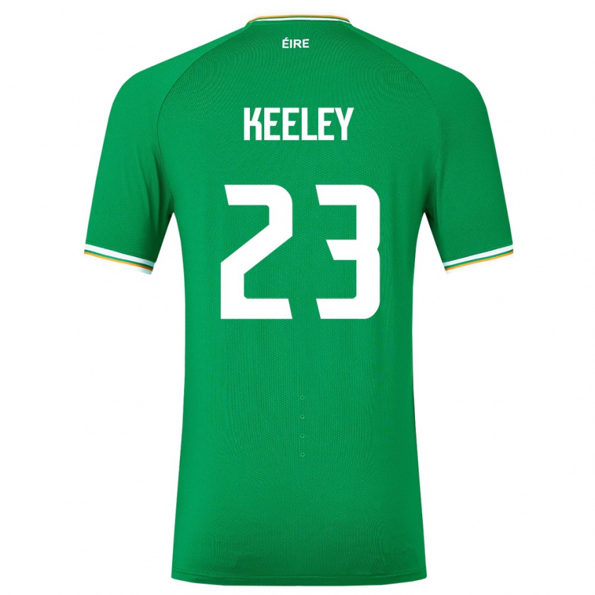 Kandiny Mujer Camiseta Irlanda Josh Keeley #23 Verde 1ª Equipación 24-26 La Camisa Chile