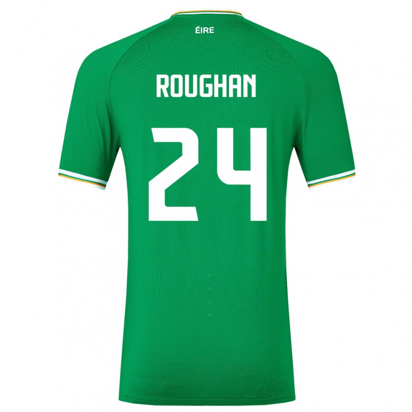 Kandiny Mujer Camiseta Irlanda Sean Roughan #24 Verde 1ª Equipación 24-26 La Camisa Chile