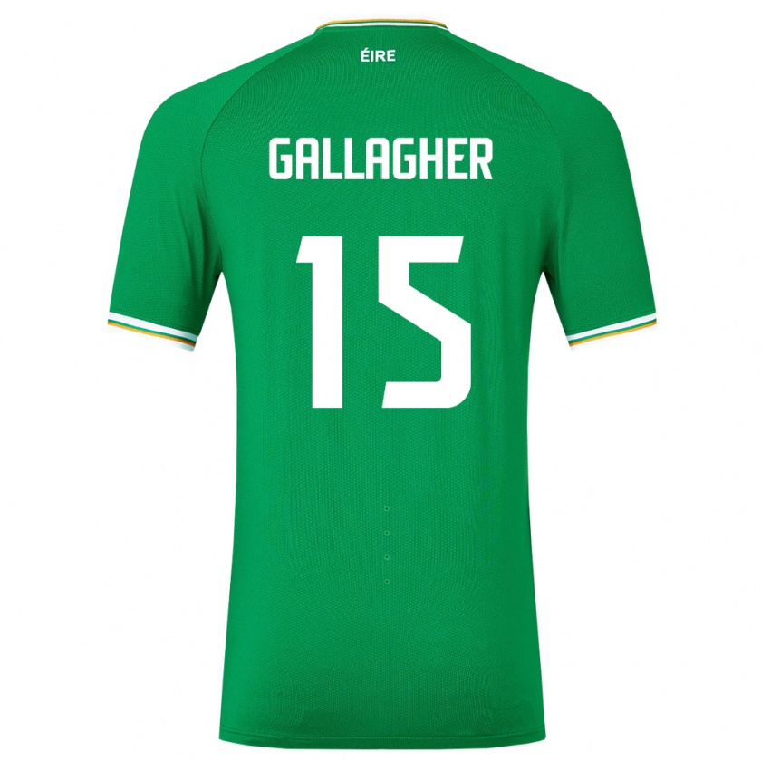 Kandiny Mujer Camiseta Irlanda Oisín Gallagher #15 Verde 1ª Equipación 24-26 La Camisa Chile