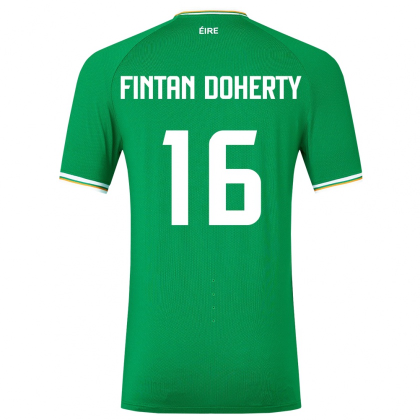 Kandiny Mujer Camiseta Irlanda Fintan Doherty #16 Verde 1ª Equipación 24-26 La Camisa Chile