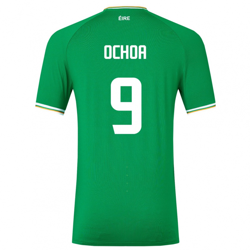 Kandiny Mujer Camiseta Irlanda Aarón Ochoa #9 Verde 1ª Equipación 24-26 La Camisa Chile