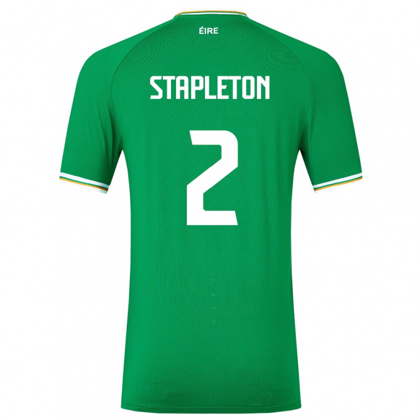 Kandiny Mujer Camiseta Irlanda Jessie Stapleton #2 Verde 1ª Equipación 24-26 La Camisa Chile