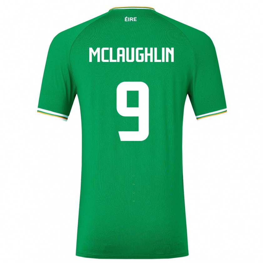 Kandiny Mujer Camiseta Irlanda Erin Mclaughlin #9 Verde 1ª Equipación 24-26 La Camisa Chile