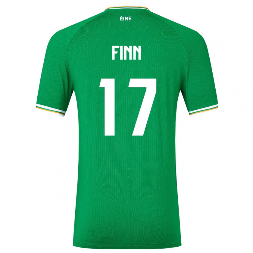 Kandiny Mujer Camiseta Irlanda Jamie Finn #17 Verde 1ª Equipación 24-26 La Camisa Chile