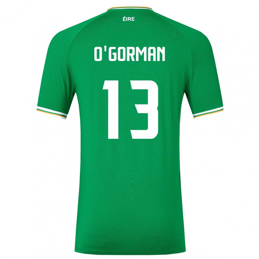 Kandiny Mujer Camiseta Irlanda Áine O'gorman #13 Verde 1ª Equipación 24-26 La Camisa Chile