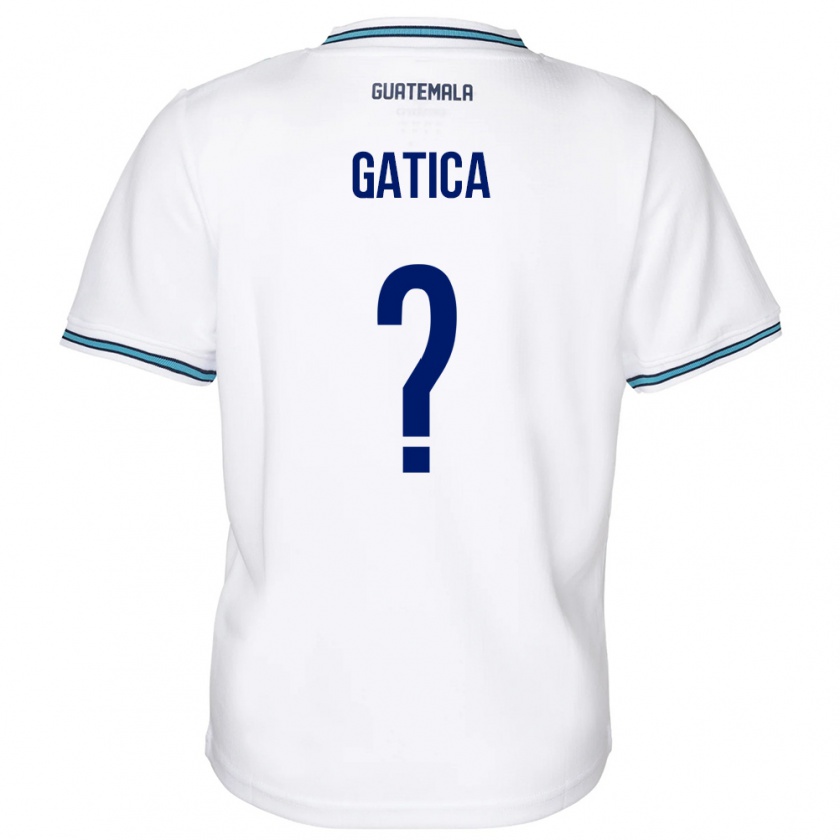 Kandiny Mujer Camiseta Guatemala Celeste Gatica #0 Blanco 1ª Equipación 24-26 La Camisa Chile