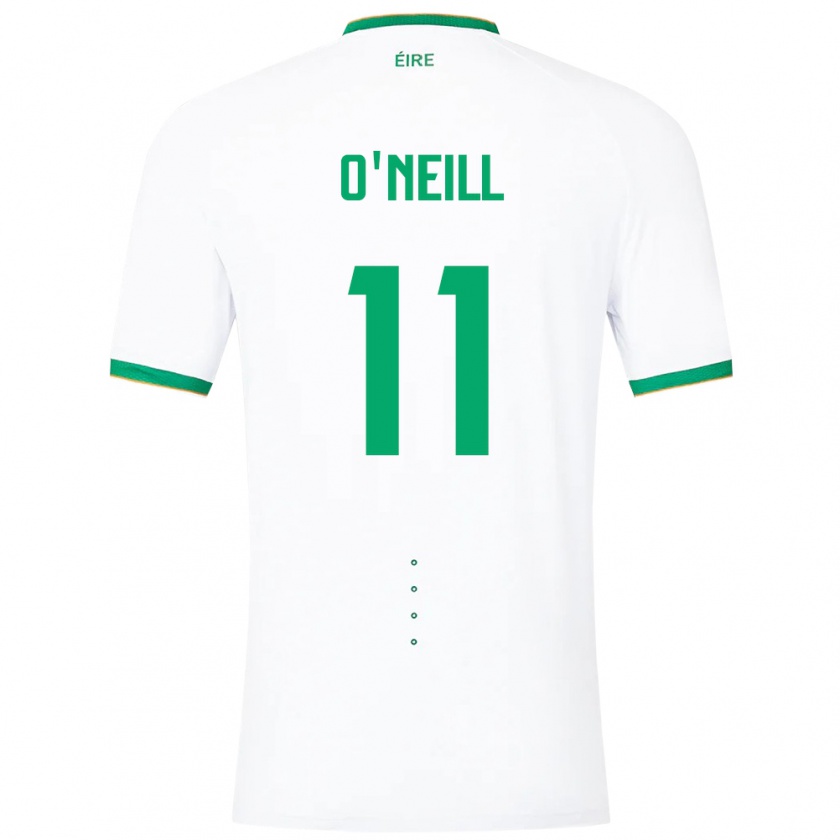 Kandiny Mujer Camiseta Irlanda Ollie O'neill #11 Blanco 2ª Equipación 24-26 La Camisa Chile