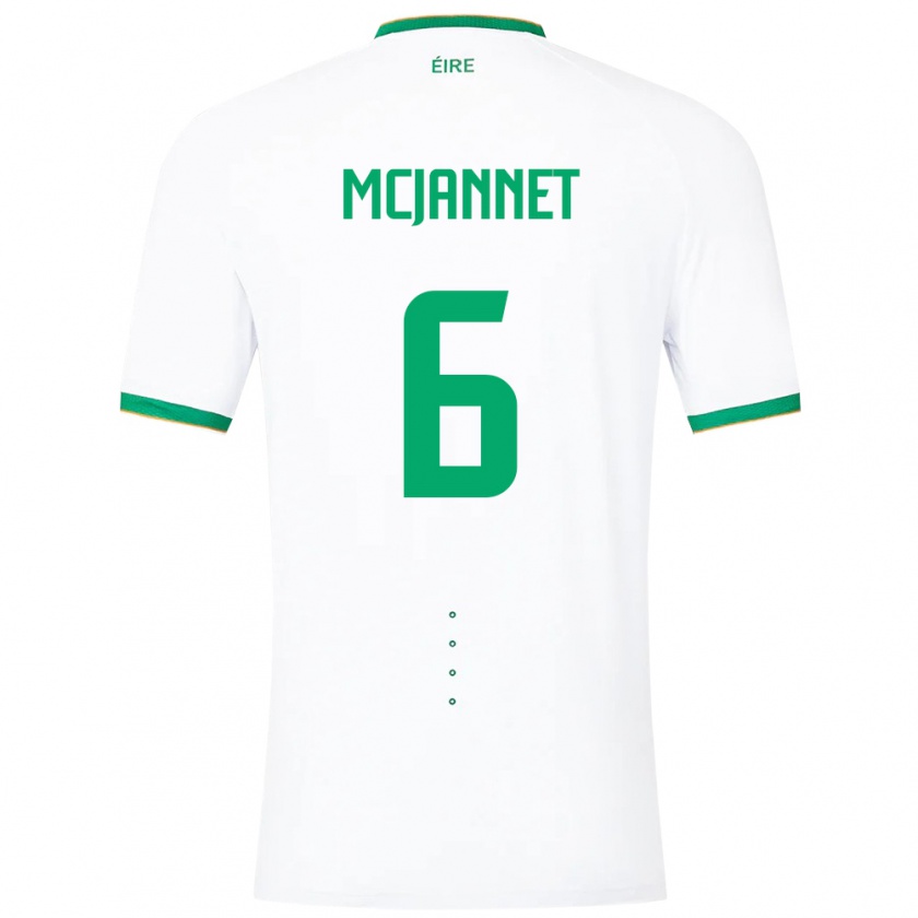 Kandiny Mujer Camiseta Irlanda Ed Mcjannet #6 Blanco 2ª Equipación 24-26 La Camisa Chile