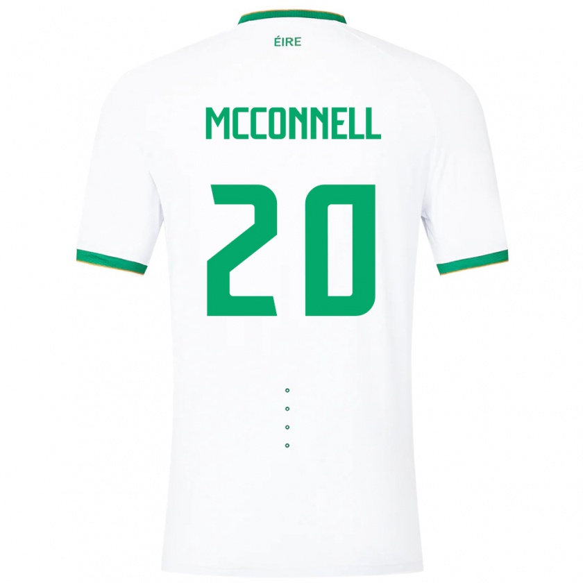 Kandiny Mujer Camiseta Irlanda Glenn Mcconnell #20 Blanco 2ª Equipación 24-26 La Camisa Chile