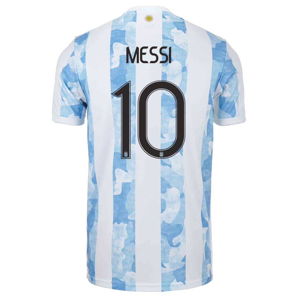 Kandiny - Niño Selección de fútbol de Argentina Camiseta Lionel Messi #10  1ª Equipación Azul Blanco 2021 Chile