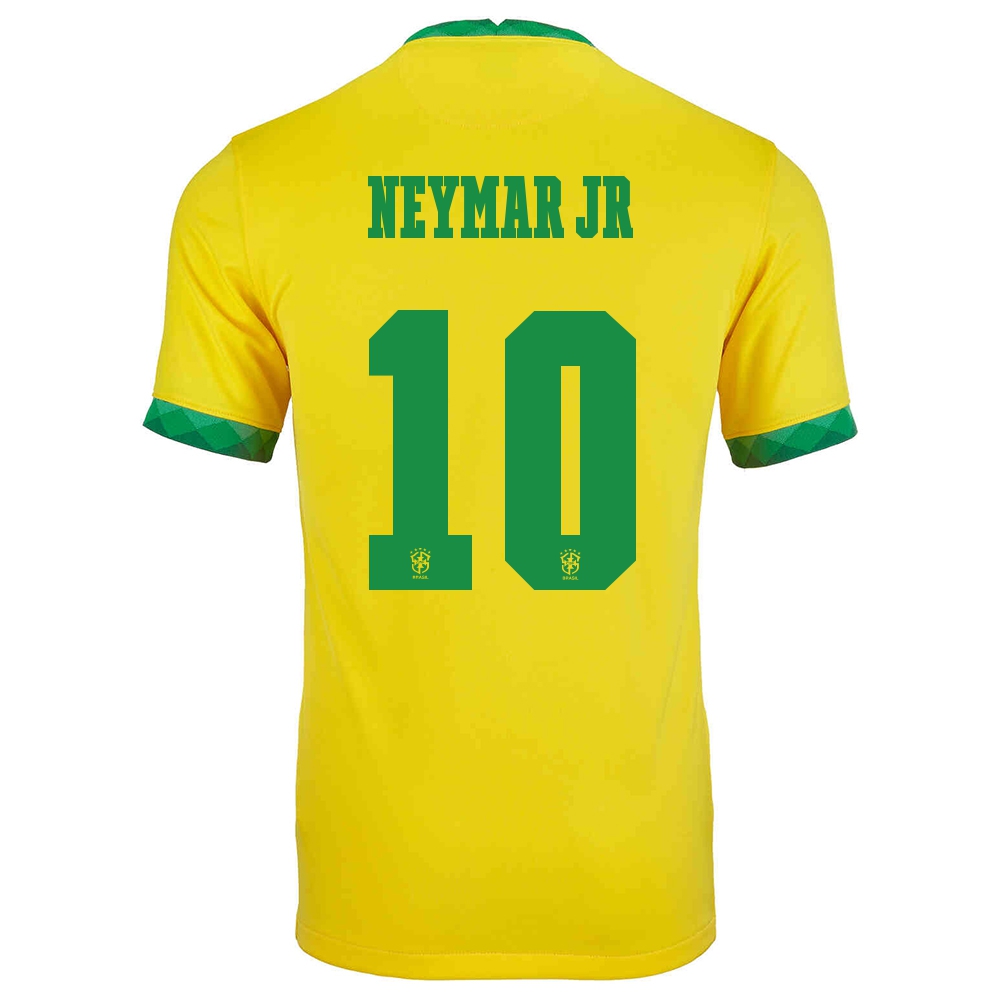 Kandiny - Niño Selección de fútbol de Brasil Camiseta Neymar #10 1ª  Equipación Amarillo 2021 Chile