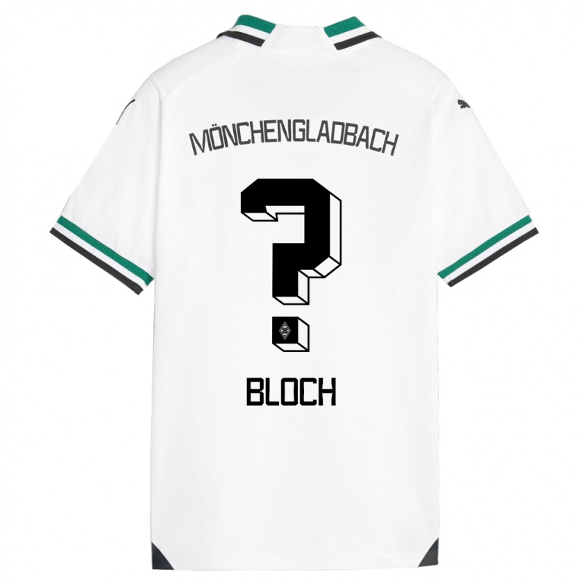 Kandiny Niño Camiseta Stefan Bloch #0 Blanco Verde 1ª Equipación 2023/24 La Camisa Chile