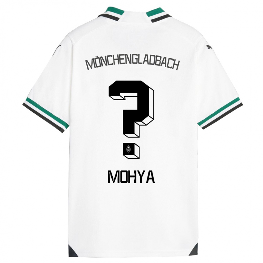 Kandiny Niño Camiseta Wael Mohya #0 Blanco Verde 1ª Equipación 2023/24 La Camisa Chile