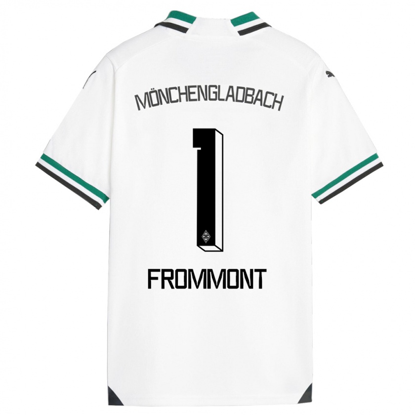 Kandiny Niño Camiseta Romina Frommont #1 Blanco Verde 1ª Equipación 2023/24 La Camisa Chile