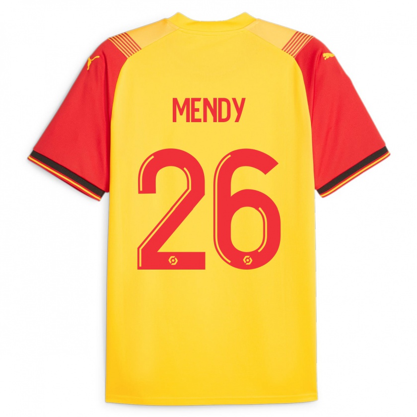 Kandiny Niño Camiseta Nampalys Mendy #26 Amarillo 1ª Equipación 2023/24 La Camisa Chile