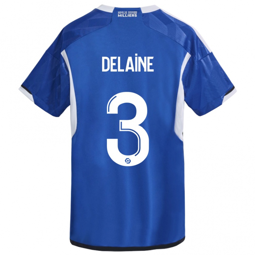 Kandiny Niño Camiseta Thomas Delaine #3 Azul 1ª Equipación 2023/24 La Camisa Chile