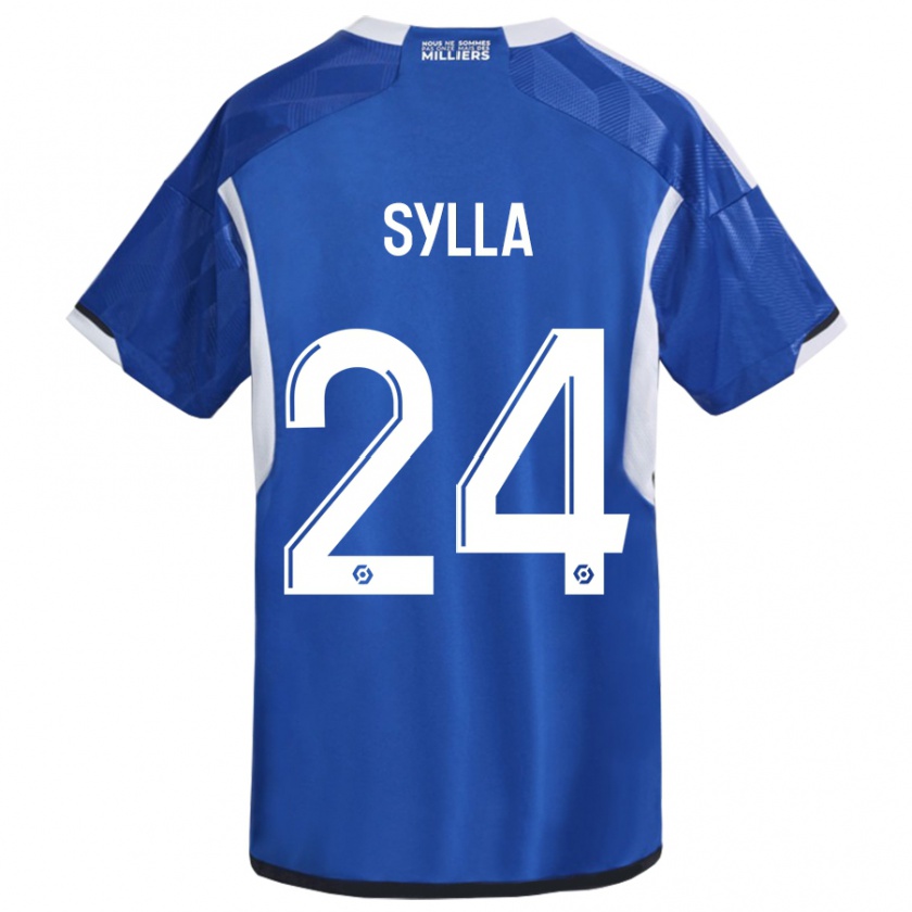 Kandiny Niño Camiseta Abakar Sylla #24 Azul 1ª Equipación 2023/24 La Camisa Chile