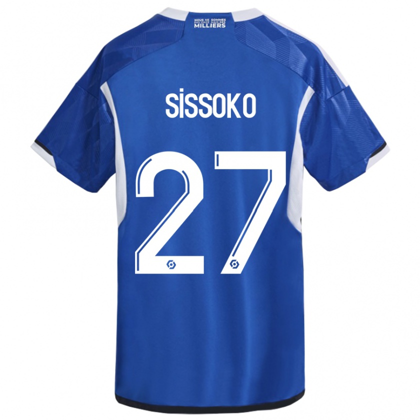 Kandiny Niño Camiseta Ibrahima Sissoko #27 Azul 1ª Equipación 2023/24 La Camisa Chile