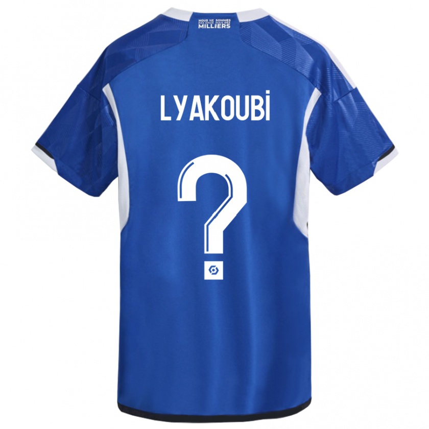 Kandiny Niño Camiseta Oussama Lyakoubi #0 Azul 1ª Equipación 2023/24 La Camisa Chile