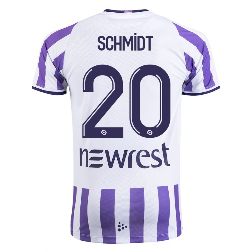 Kandiny Niño Camiseta Niklas Schmidt #20 Blanco 1ª Equipación 2023/24 La Camisa Chile