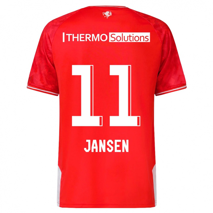 Kandiny Niño Camiseta Renate Jansen #11 Rojo 1ª Equipación 2023/24 La Camisa Chile