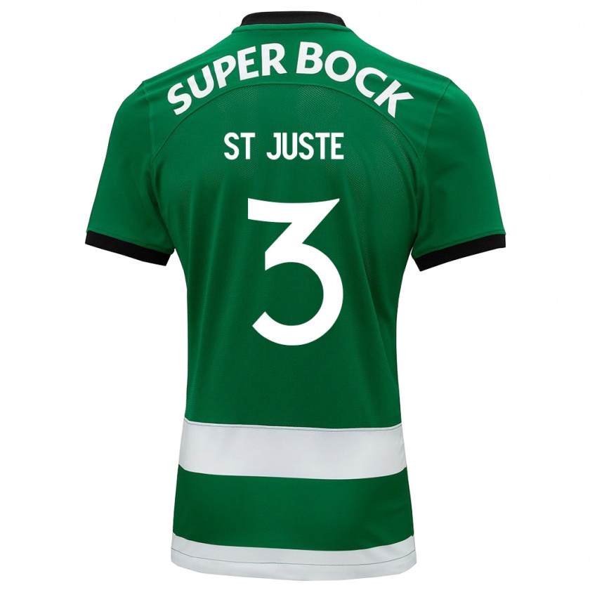 Kandiny Niño Camiseta Jerry St. Juste #3 Verde 1ª Equipación 2023/24 La Camisa Chile