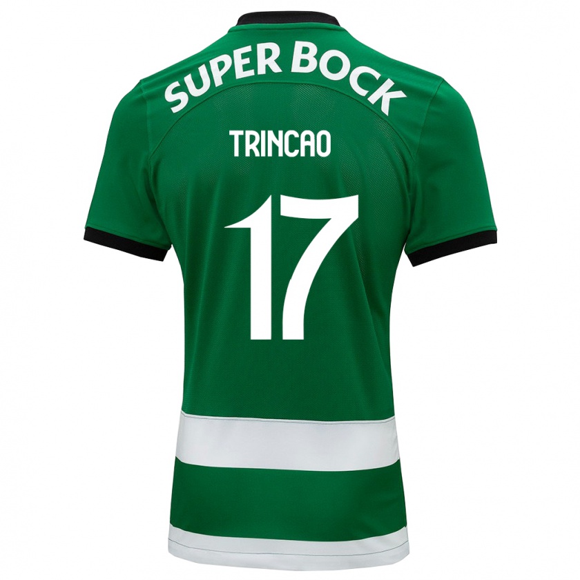 Kandiny Niño Camiseta Trincão #17 Verde 1ª Equipación 2023/24 La Camisa Chile