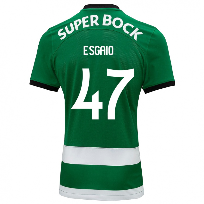 Kandiny Niño Camiseta Ricardo Esgaio #47 Verde 1ª Equipación 2023/24 La Camisa Chile