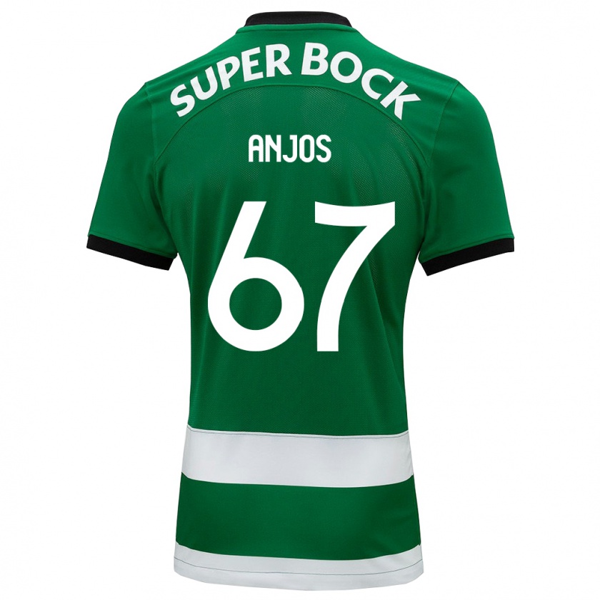 Kandiny Niño Camiseta Lucas Anjos #67 Verde 1ª Equipación 2023/24 La Camisa Chile