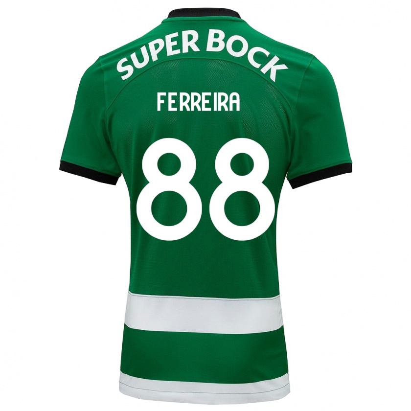 Kandiny Niño Camiseta Tiago Ferreira #88 Verde 1ª Equipación 2023/24 La Camisa Chile