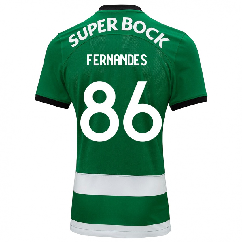 Kandiny Niño Camiseta Emanuel Fernandes #86 Verde 1ª Equipación 2023/24 La Camisa Chile