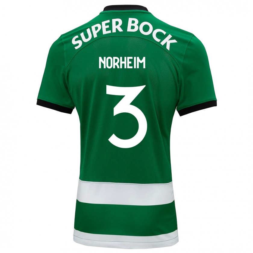 Kandiny Niño Camiseta Andrea Norheim #3 Verde 1ª Equipación 2023/24 La Camisa Chile