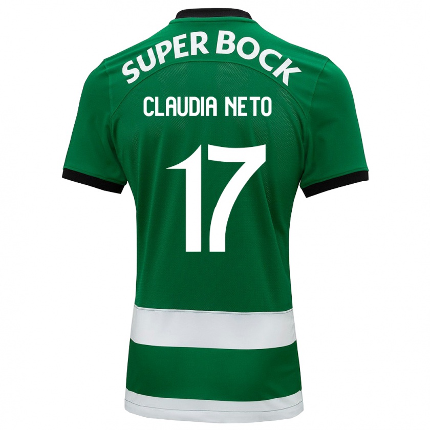 Kandiny Niño Camiseta Cláudia Teresa Pires Neto #17 Verde 1ª Equipación 2023/24 La Camisa Chile