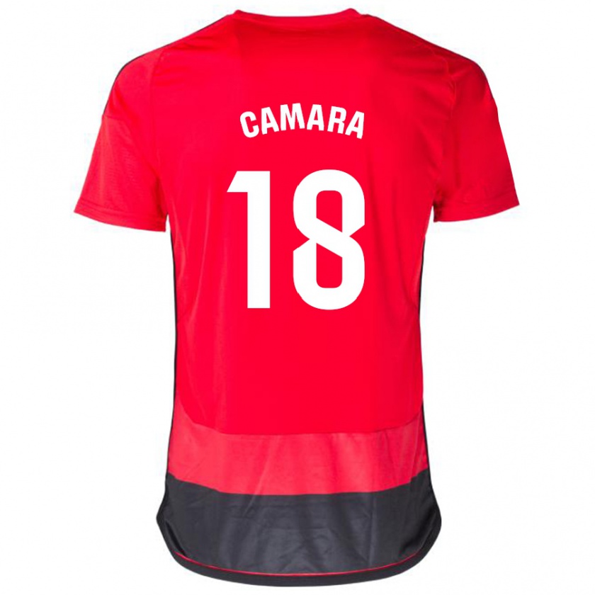 Kandiny Niño Camiseta Aaron Cámara #18 Negro Rojo 1ª Equipación 2023/24 La Camisa Chile