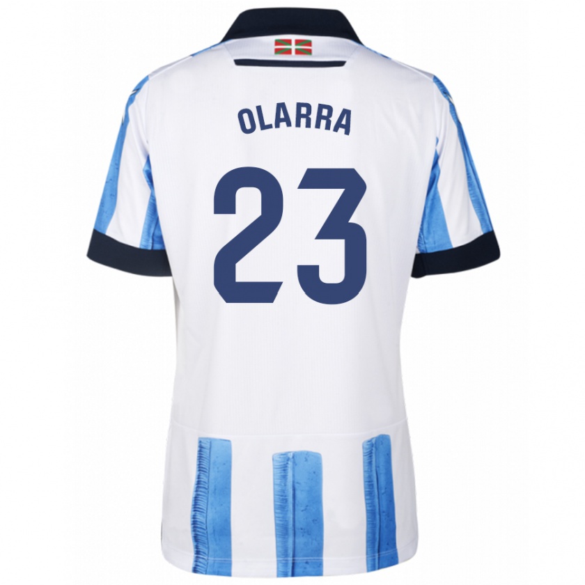 Kandiny Niño Camiseta Aimar Olarra #23 Azul Blanco 1ª Equipación 2023/24 La Camisa Chile