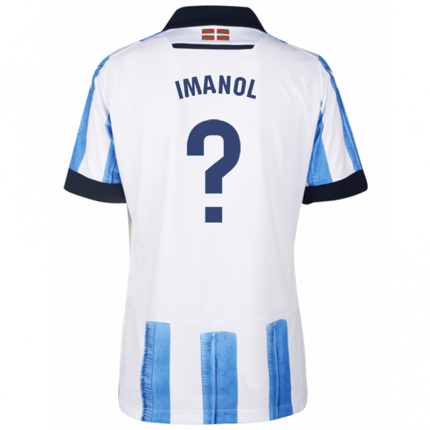 Kandiny Niño Camiseta Imanol #0 Azul Blanco 1ª Equipación 2023/24 La Camisa Chile