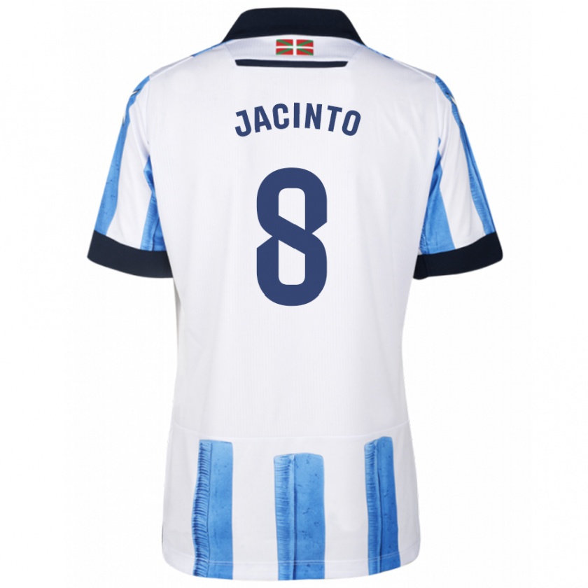 Kandiny Niño Camiseta Andreia De Jesus Jacinto #8 Azul Blanco 1ª Equipación 2023/24 La Camisa Chile