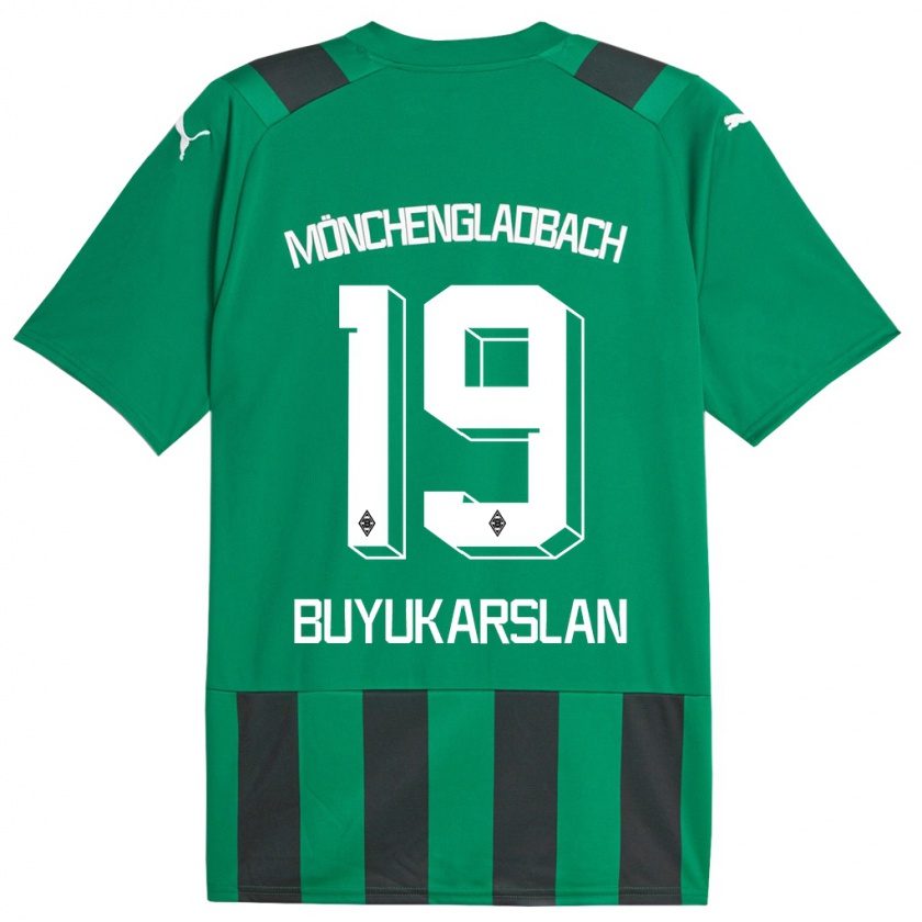 Kandiny Niño Camiseta Oguzcan Büyükarslan #19 Verde Negro 2ª Equipación 2023/24 La Camisa Chile