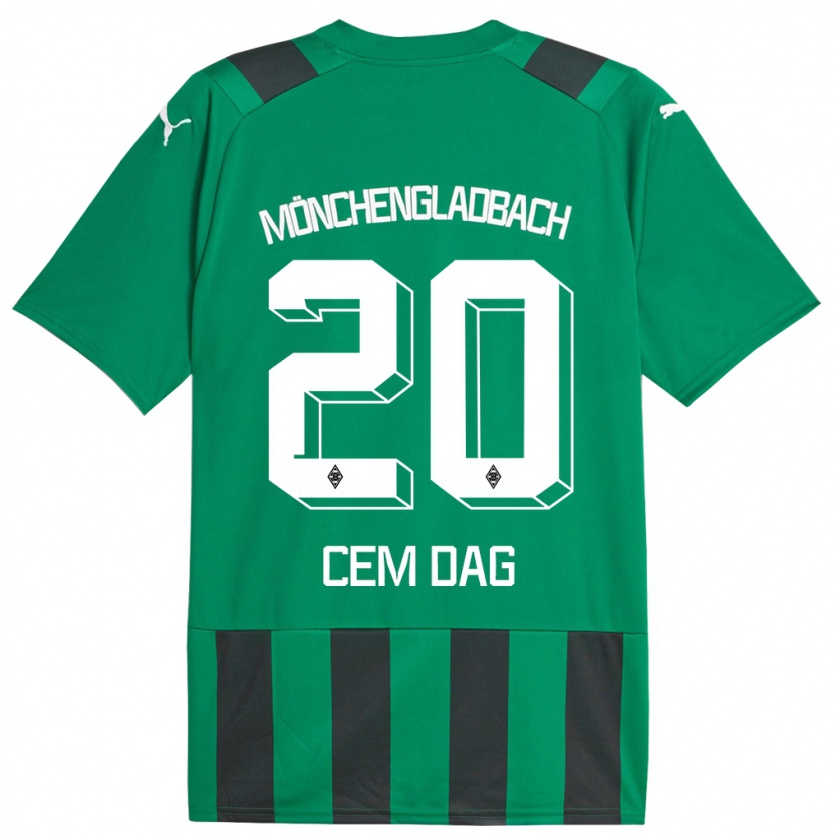 Kandiny Niño Camiseta Cem Dag #20 Verde Negro 2ª Equipación 2023/24 La Camisa Chile