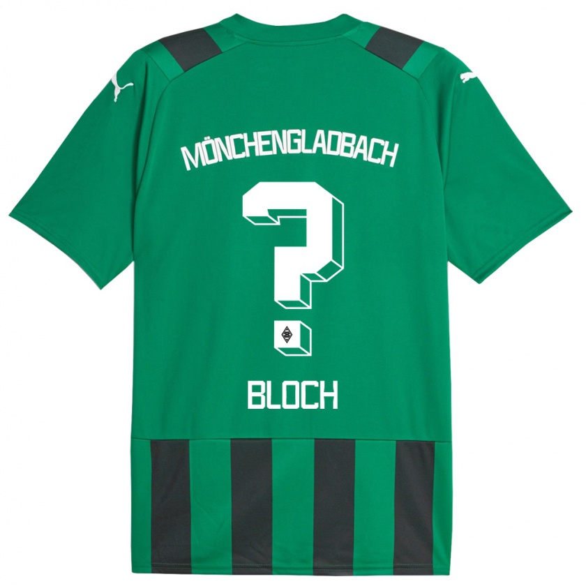 Kandiny Niño Camiseta Stefan Bloch #0 Verde Negro 2ª Equipación 2023/24 La Camisa Chile