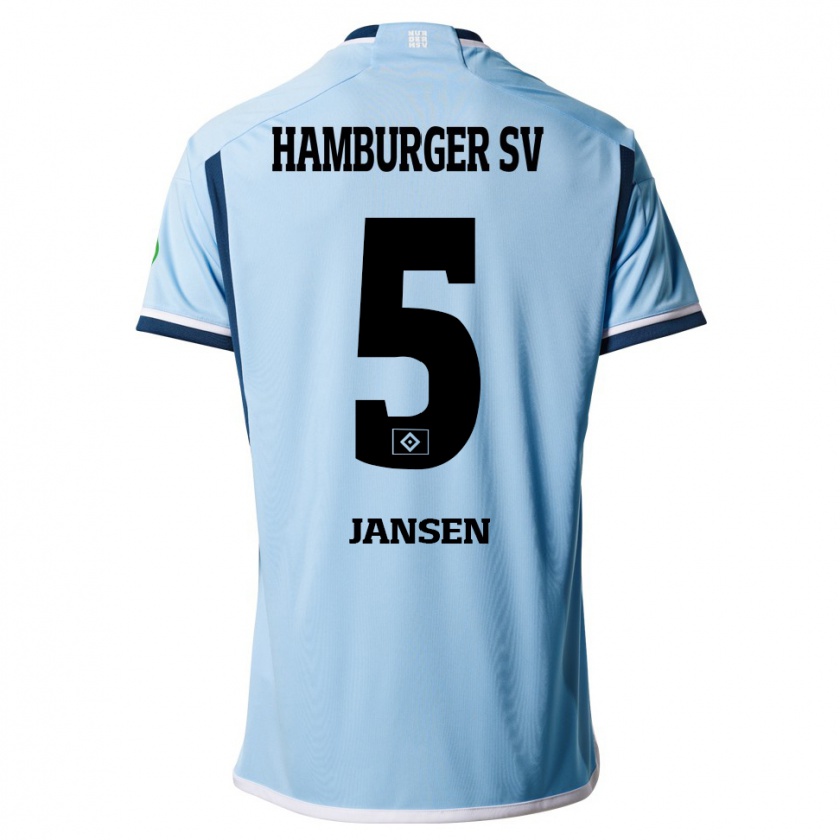 Kandiny Niño Camiseta Marcell Jansen #5 Azul 2ª Equipación 2023/24 La Camisa Chile