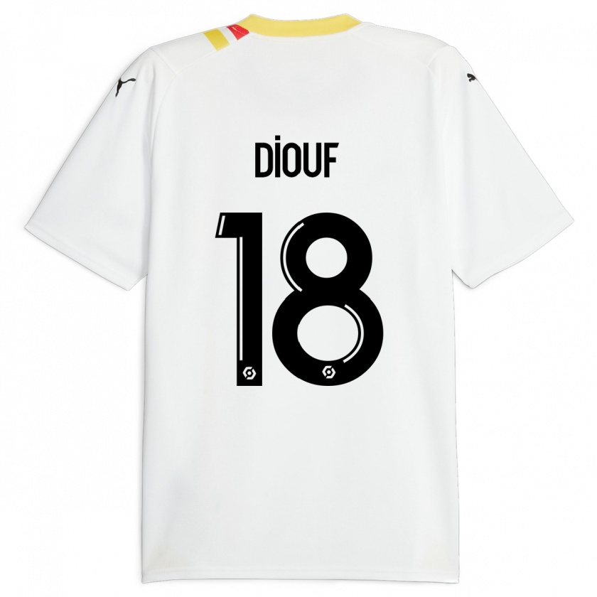 Kandiny Niño Camiseta Andy Diouf #18 Negro 2ª Equipación 2023/24 La Camisa Chile