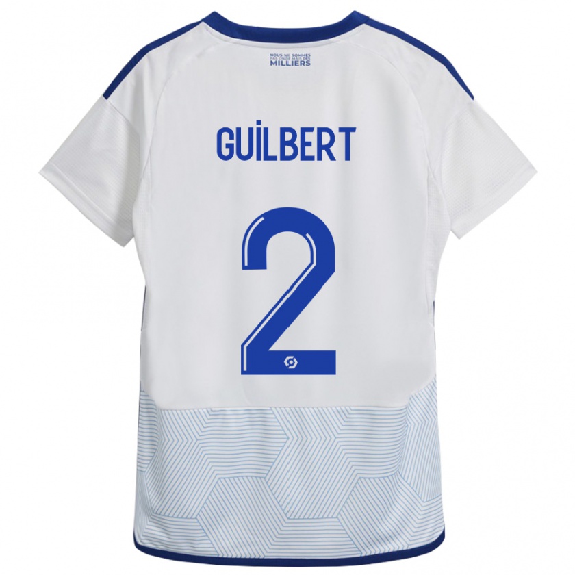 Kandiny Niño Camiseta Frédéric Guilbert #2 Blanco 2ª Equipación 2023/24 La Camisa Chile