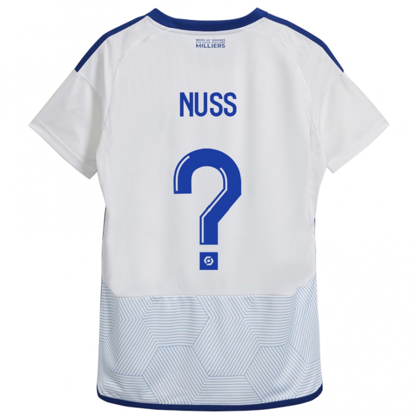 Kandiny Niño Camiseta Antoine Nuss #0 Blanco 2ª Equipación 2023/24 La Camisa Chile