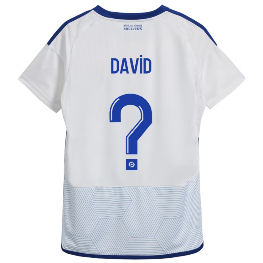 Kandiny Niño Camiseta David #0 Blanco 2ª Equipación 2023/24 La Camisa Chile