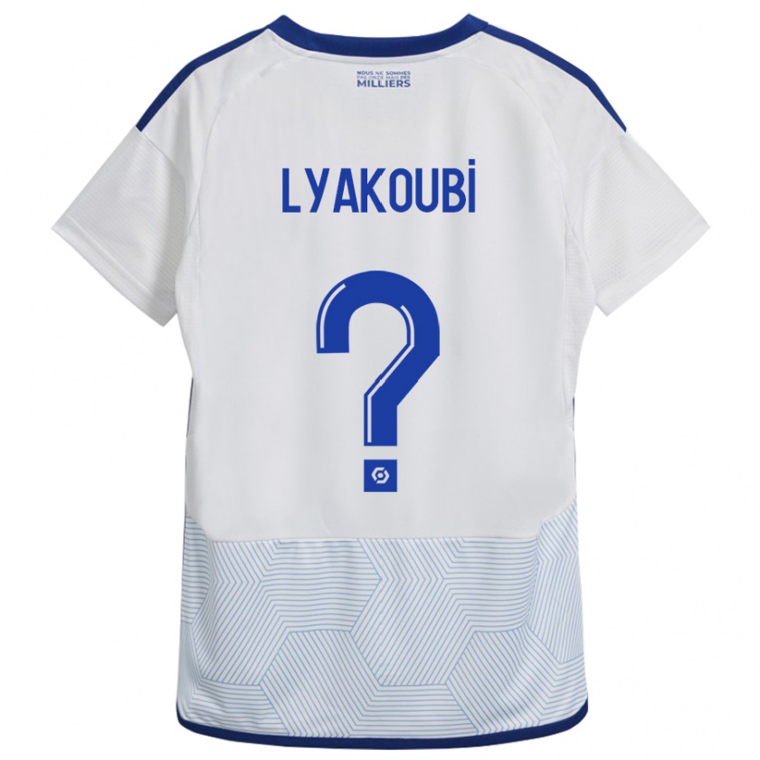 Kandiny Niño Camiseta Oussama Lyakoubi #0 Blanco 2ª Equipación 2023/24 La Camisa Chile